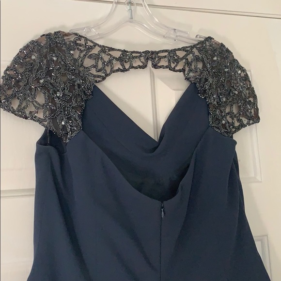 Mother or the Bride/Groom Formal Dress- beaded sleeves and open back - Picture 5 of 7